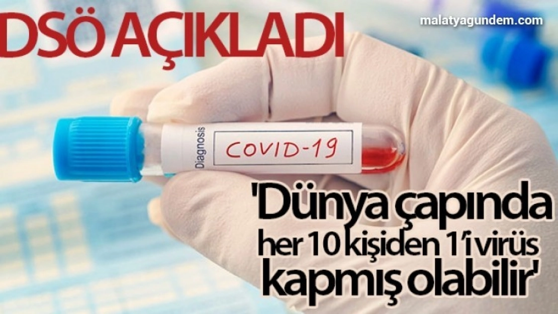 Dünya çapında her 10 kişiden 1'i virüs kapmış olabilir