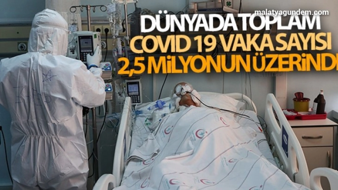 Dünyada toplam Covid 19 vaka sayısı 2,5 milyonun üzerinde