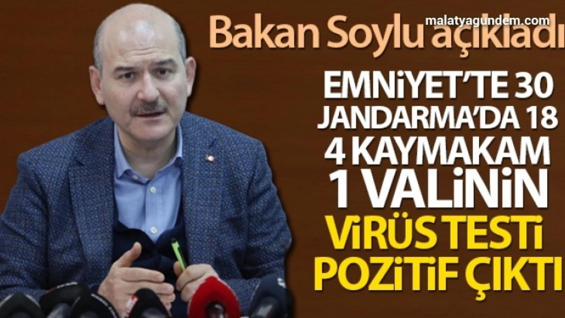 Emniyet'te 30, Jandarma'da 18, 4 kaymakam ve bir valinin virüs testi pozitif çıktı