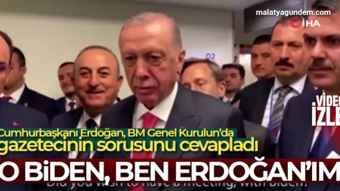 Erdoğan'dan gazeteciye: 'O Biden, ben Erdoğan'ım'