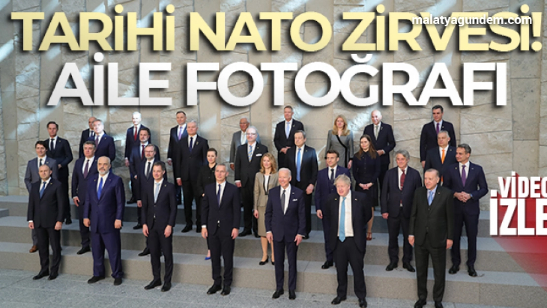 Erdoğan, NATO Liderler Zirvesi'nde aile fotoğrafı çekimine katıldı