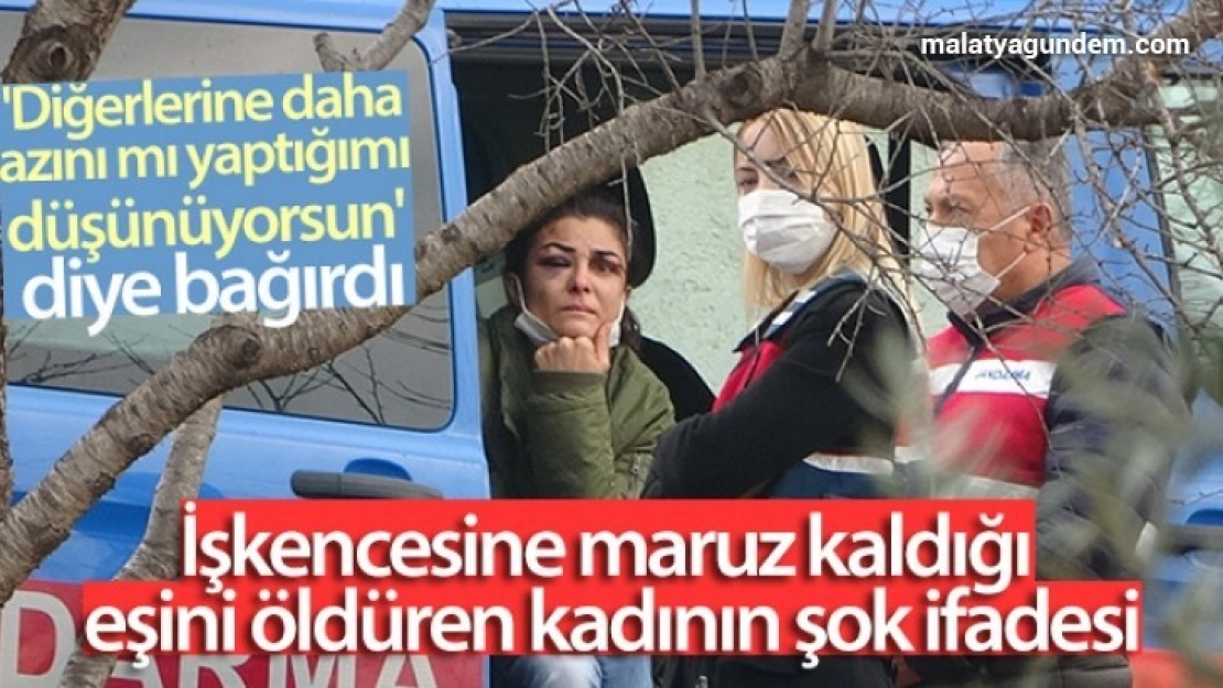 Eşini öldüren kadının şok ifadesi