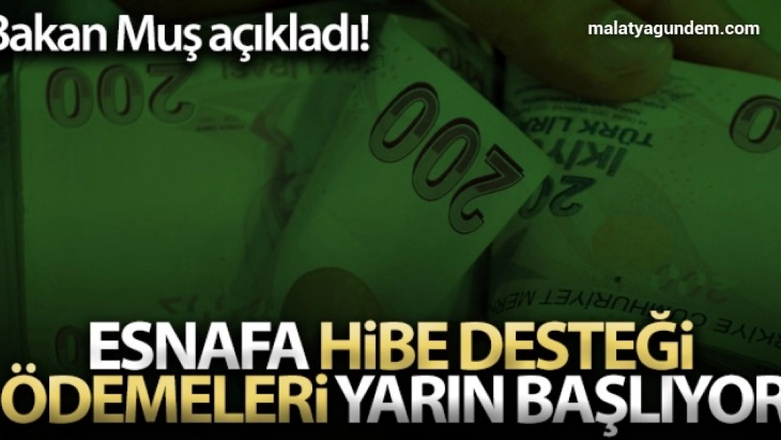 Esnafa hibe desteği ödemeleri yarın başlıyor