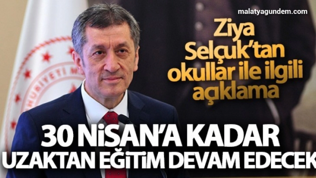 Evde eğitim 30 nisana kadar uzatıldı