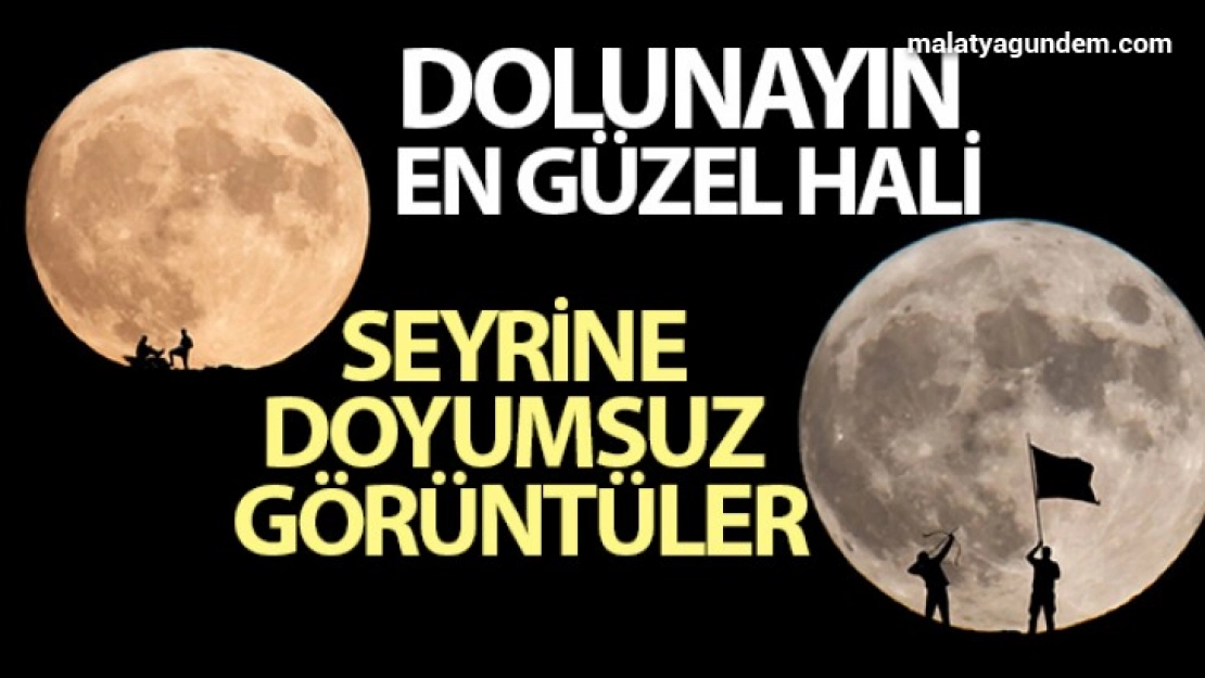 Fotoğraf tutkunları dolunayın en güzel halini görüntüledi