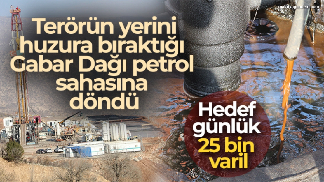 Gabar Dağı'nda çıkan petrolde hedef günlük 25 bin varil