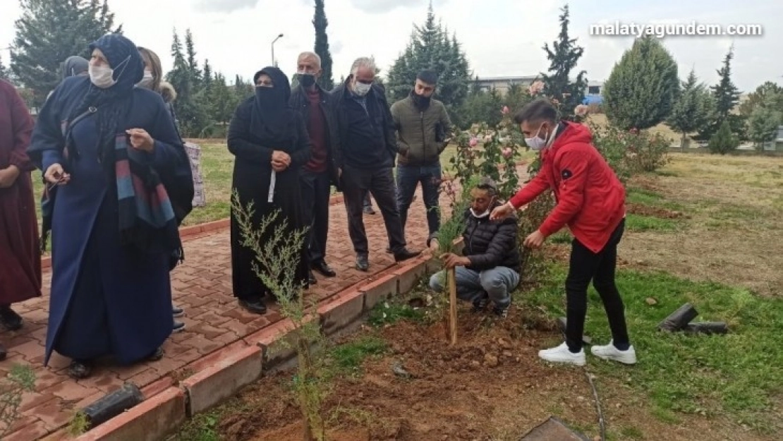 Her şehit için bir fidan toprakla buluşturuldu