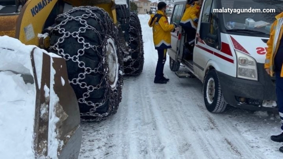 Kalp hastasına karlı yollar açılarak ulaşıldı