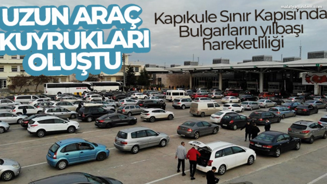 Kapıkule Sınır Kapısı'nda Bulgarların yılbaşı hareketliliği: Uzun araç kuyrukları havadan görüntülendi