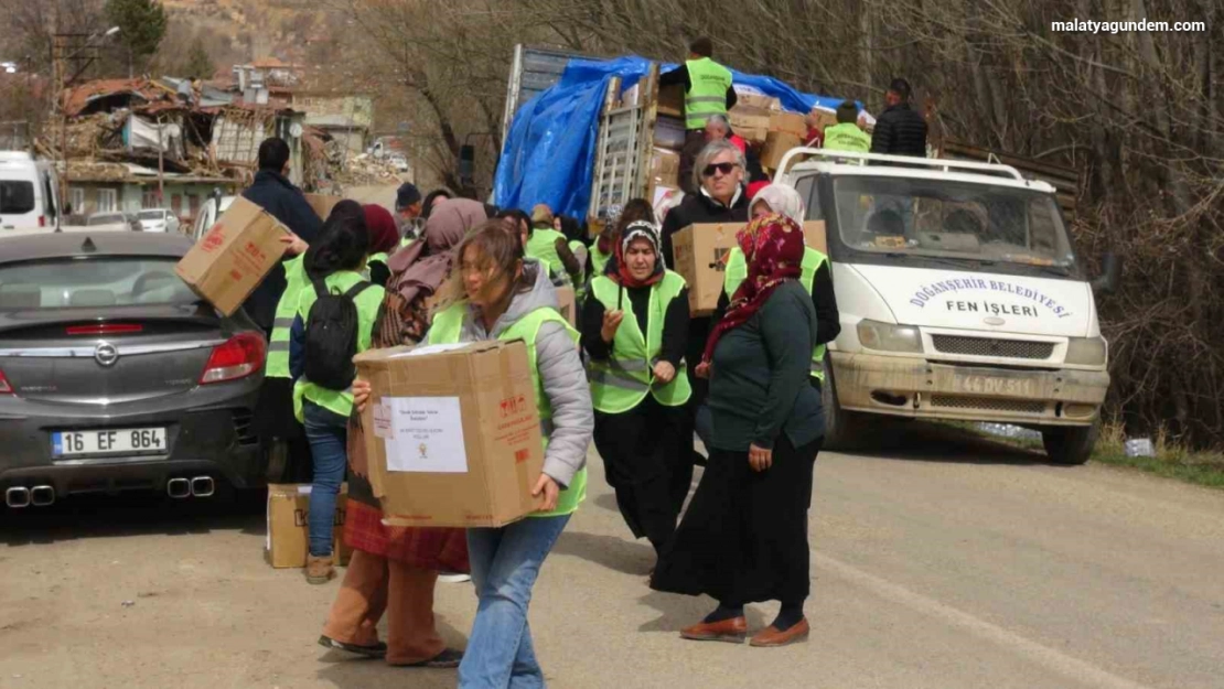 Kayseri'den Doğanşehir'e yardım eli