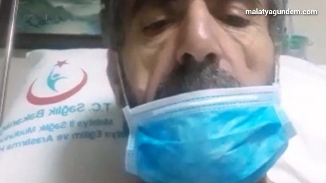 Korona hastasından sağlık çalışanlarına videolu teşekkür