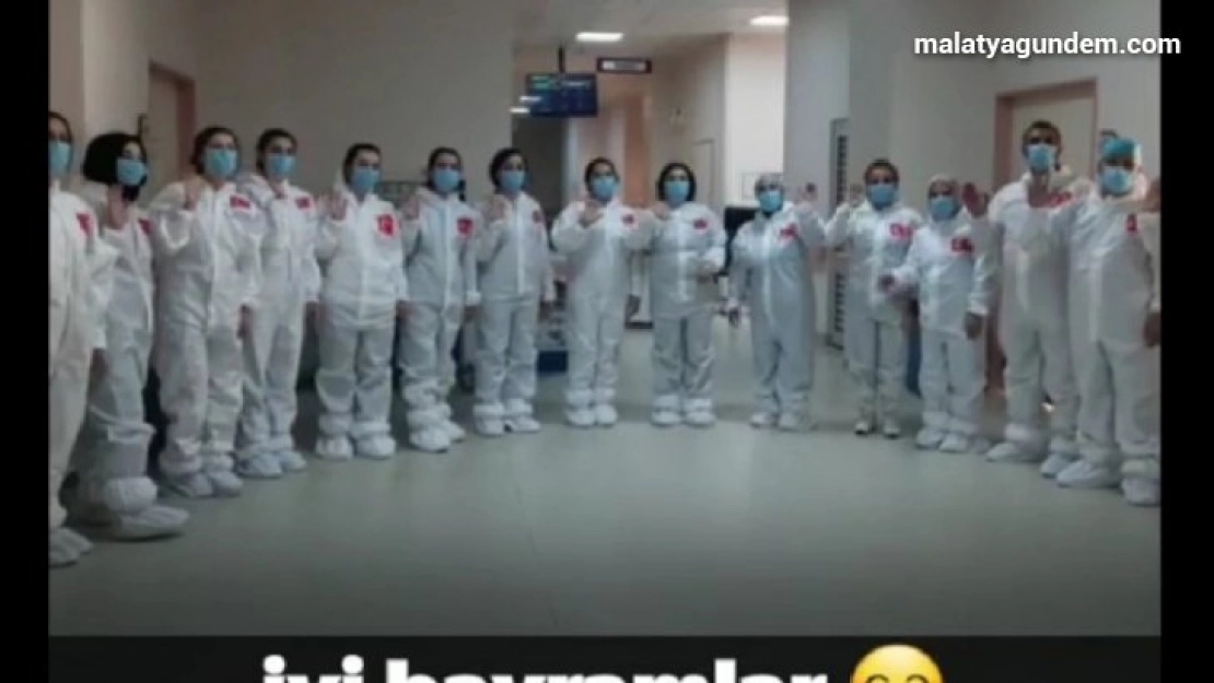 Korona ile mücadelede en ön safta olan sağlıkçılardan klipli mesaj