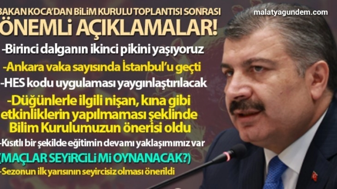 Korona virüsün birinci dalgasının ikinci pikini yaşıyoruz