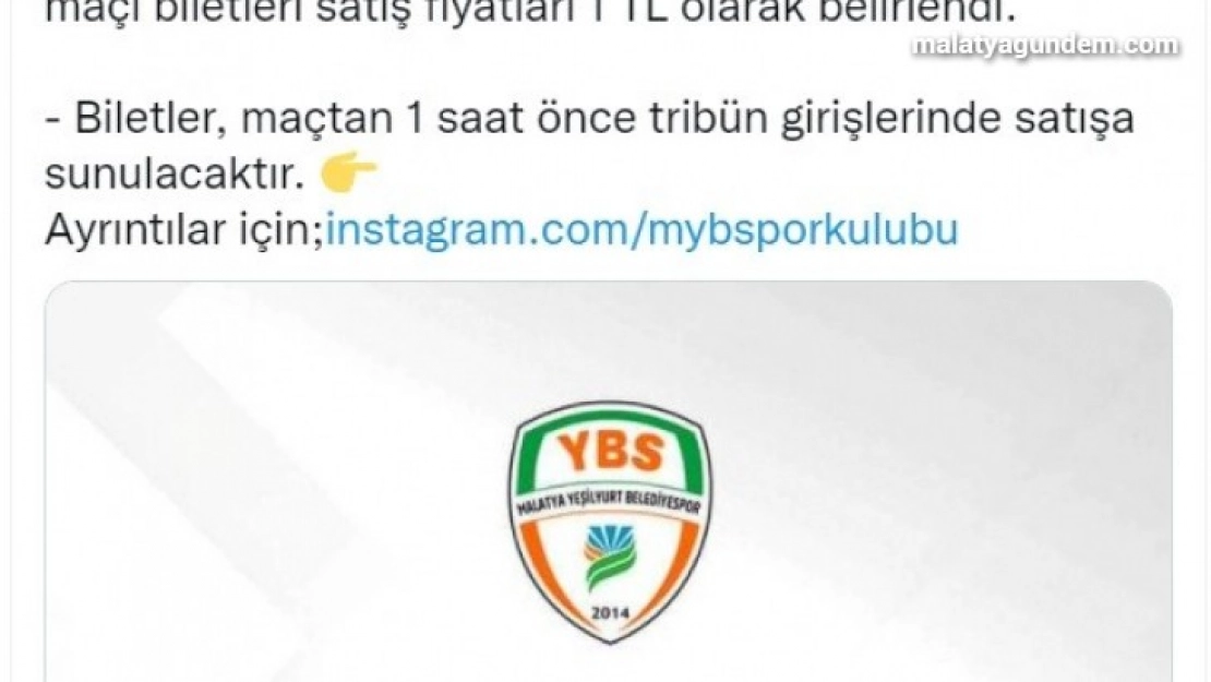 Maç biletleri 1 TL'den satılacak