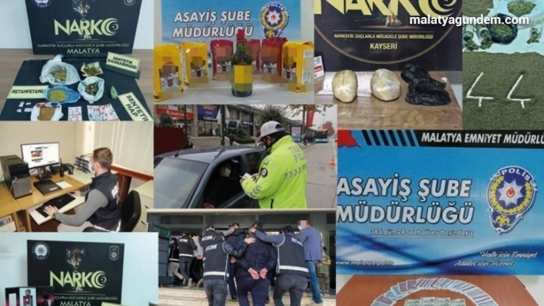Malatya'da 2020 yılında zehir tacirlerine göz açtırılmadı