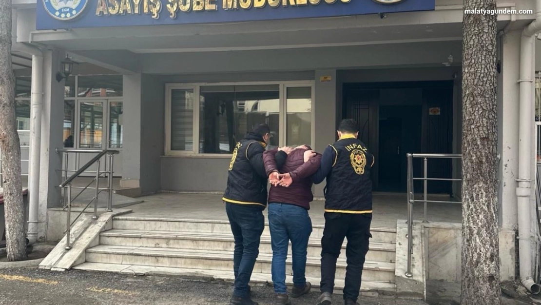 Malatya'da, 46 yıl hapis cezası bulanan hükümlü yakalandı