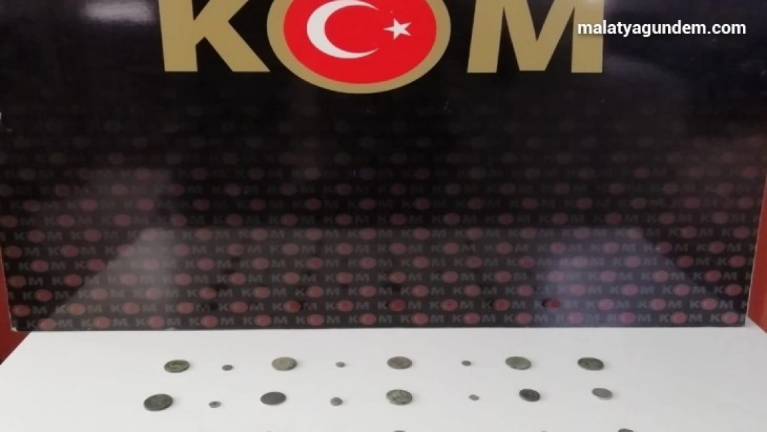 Malatya'da 47 adet sikke ele geçirildi