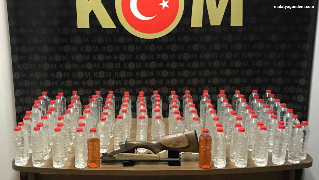 Malatya'da 72 litre sahte alkol ele geçirildi