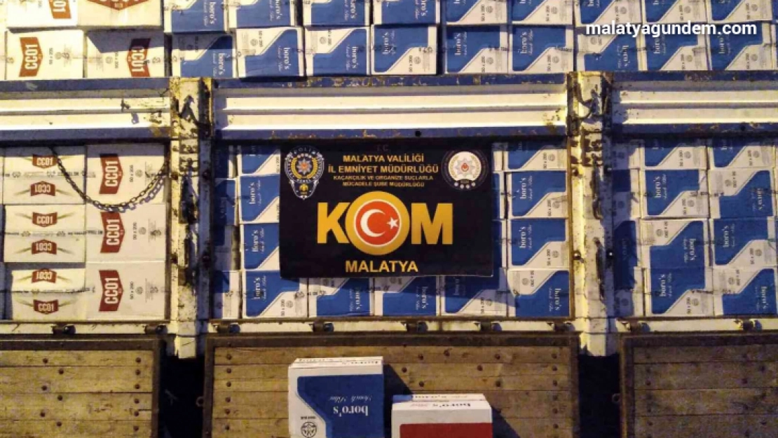 Malatya'da 7,5 milyon kaçak makaron ele geçirildi