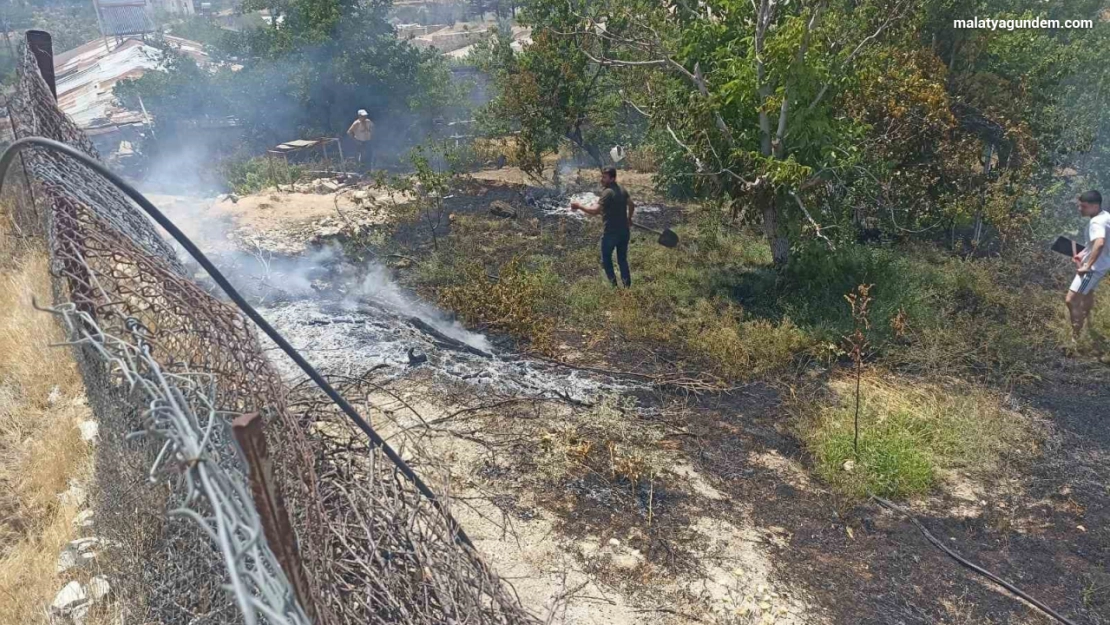 Malatya'da bahçe yangını