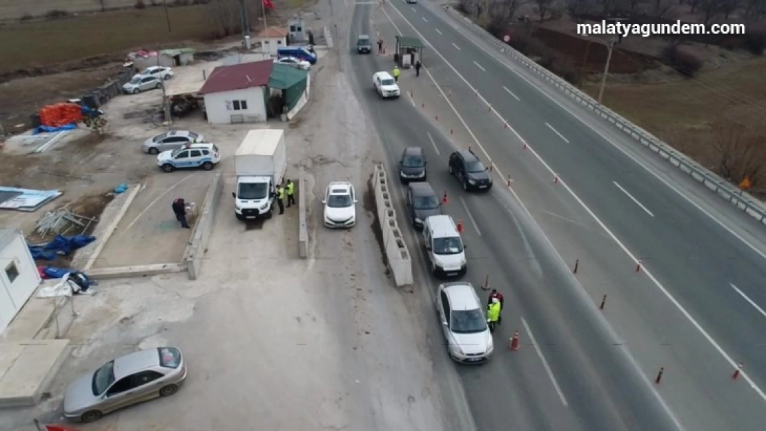 Dron ile sürücülere sıkı takip