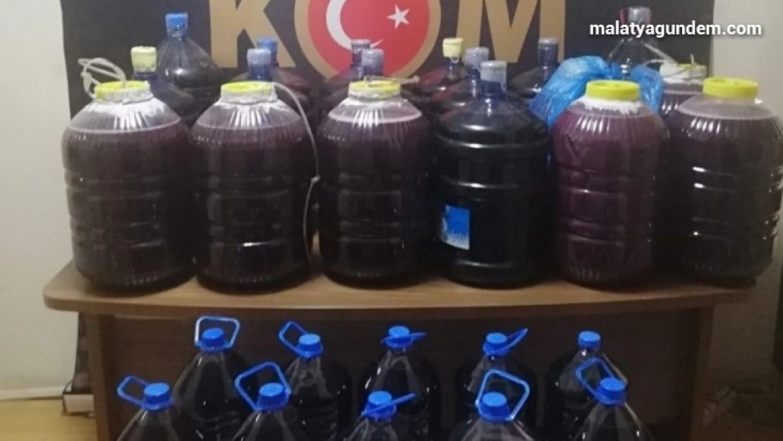 Malatya'da el yapımı şarap ele geçirildi