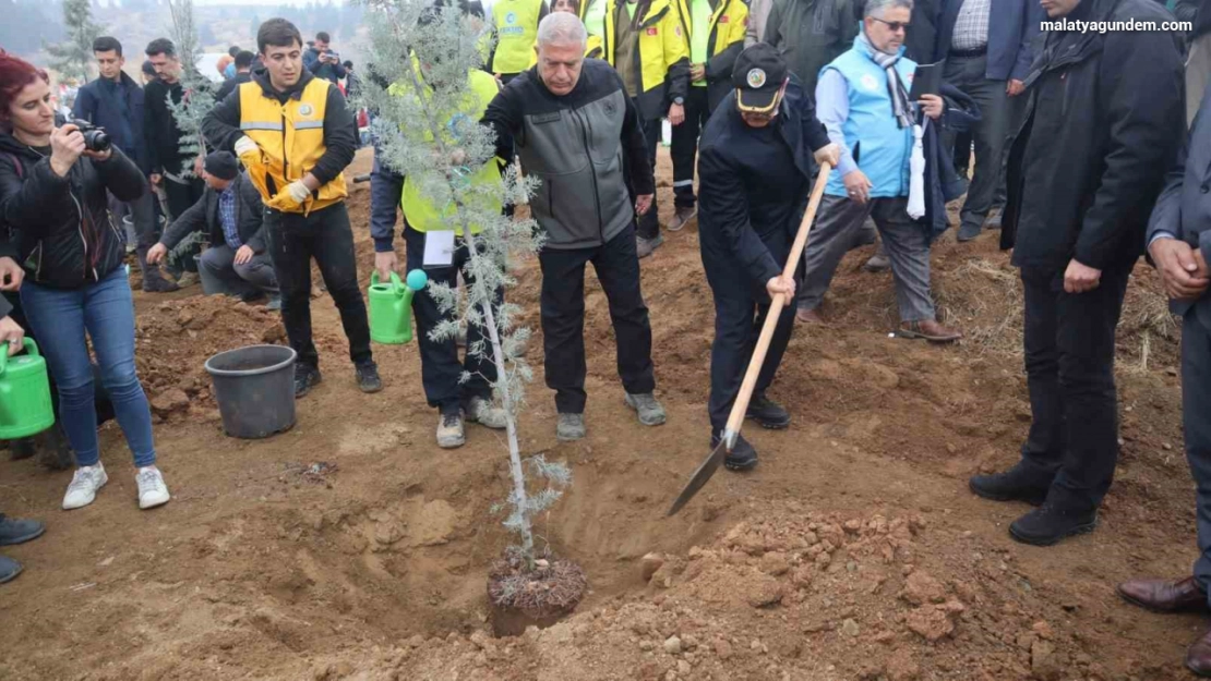 Malatya'da fidanlar toprakla buluştu