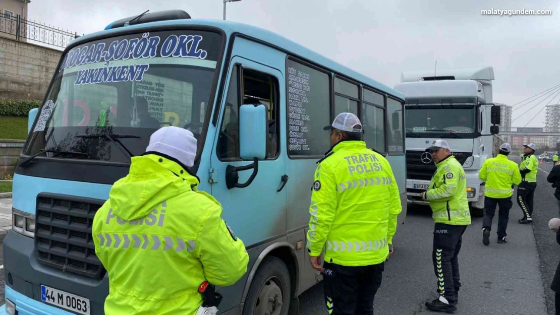 Malatya'da kış lastiği denetimleri başladı