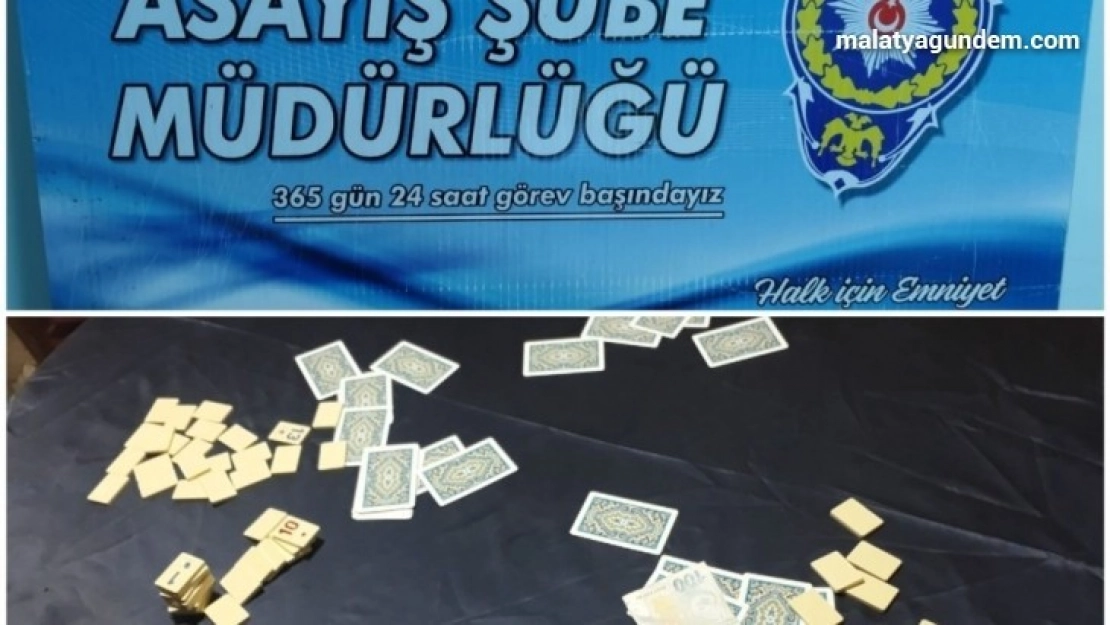 Malatya'da kumar oynayanlara baskın