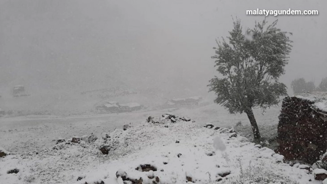 Malatya'da Mayıs ayında kar sürprizi