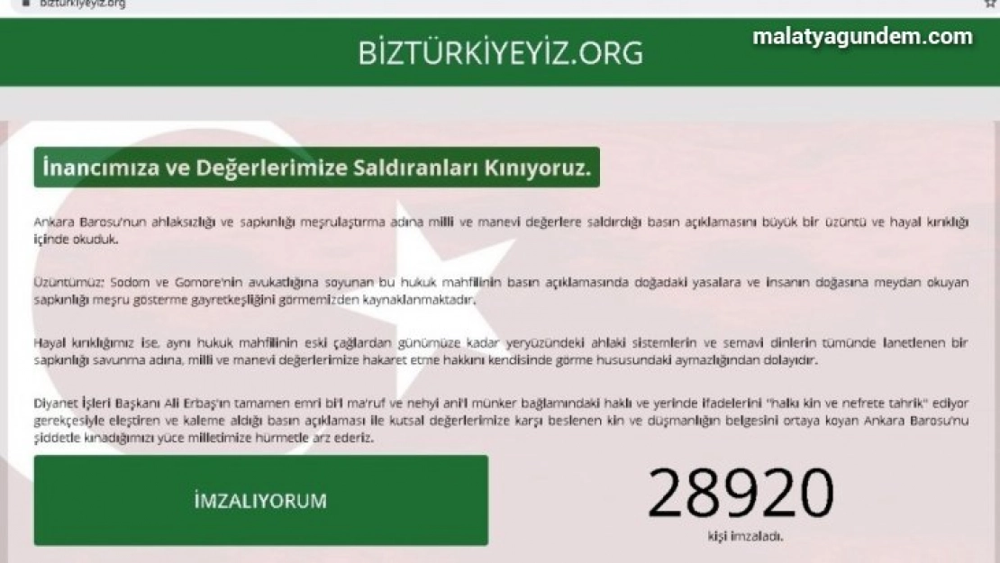 Erbaş için STK'lardan imza kampanyası