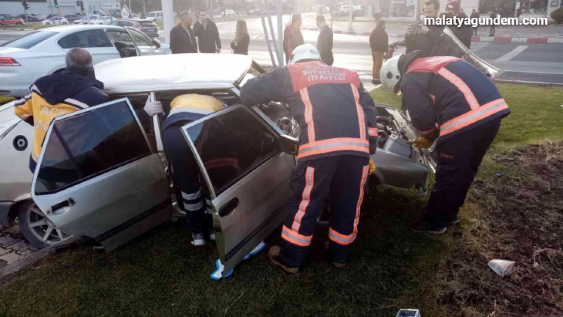 Trafik kazasında 1 kişi yaralandı