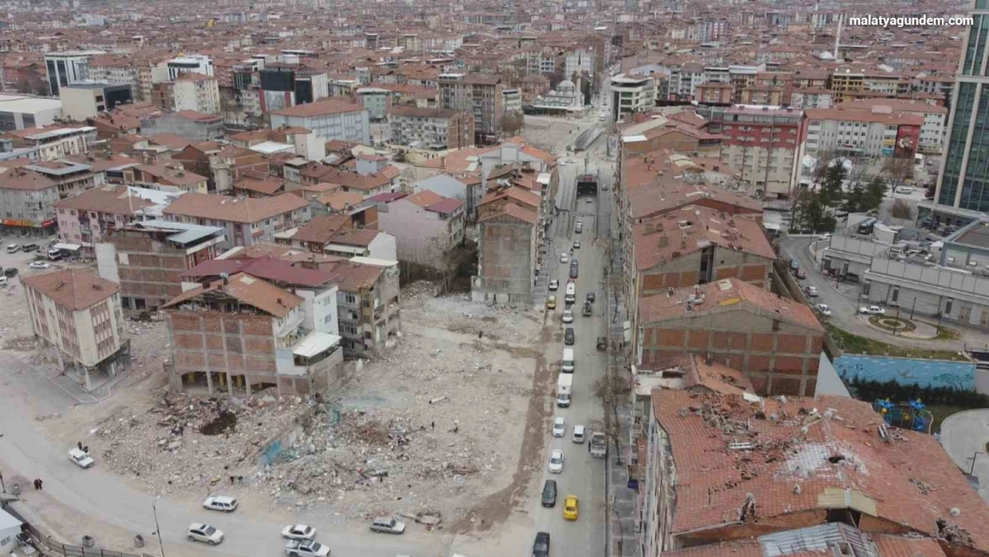 Malatya'daki yıkım havadan görüntülendi