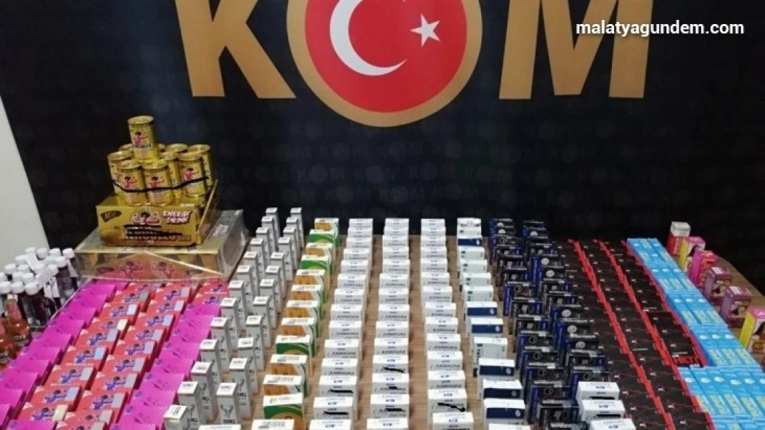 Malatyada yapılan operasyonda cinsel içerikli kaçak ürünler ele geçirildi