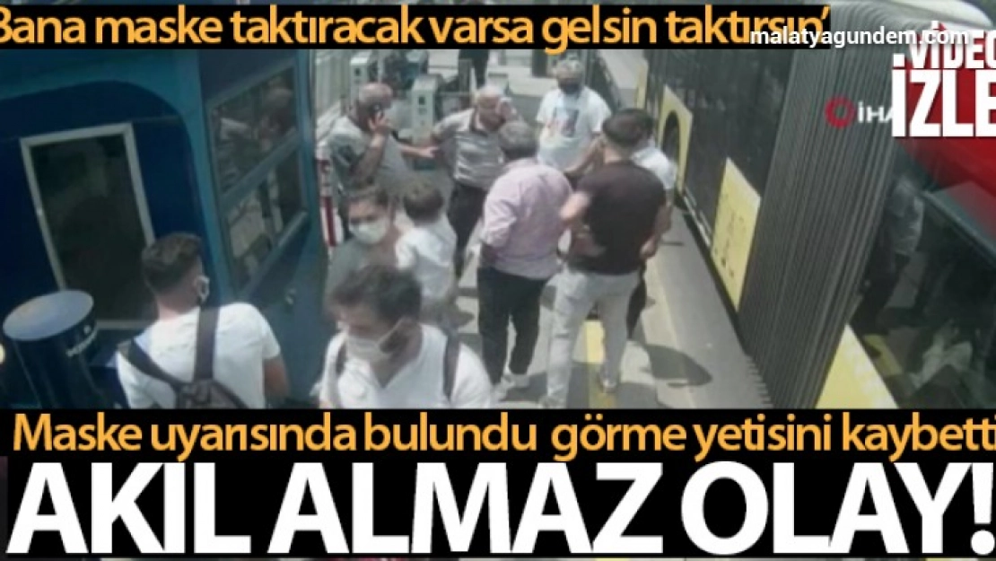 Maske uyarısında bulundu gözünden oldu