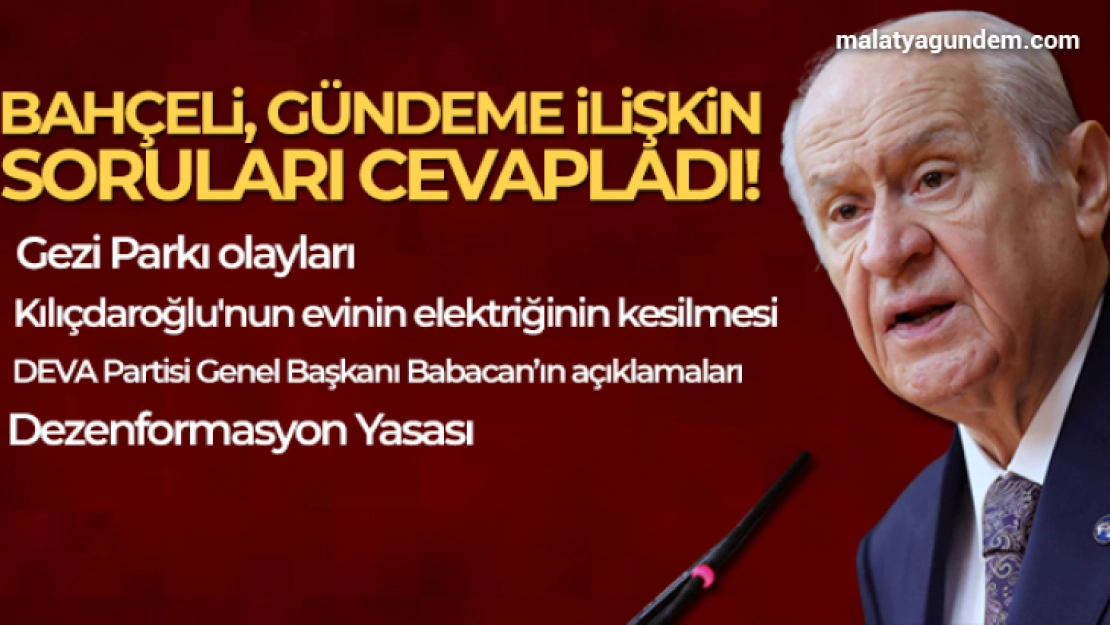 MHP Genel Başkanı Bahçeli'den önemli açıklamalar!