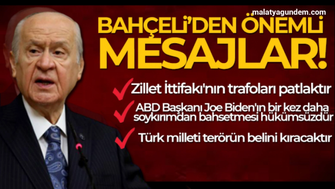 MHP lideri Bahçeli: 'Sözde soykırımı tanıyanın yeri TBMM olamaz'
