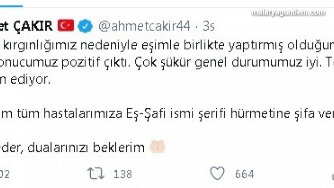 Milletvekili Çakır ve eşi koronaya yakalandı