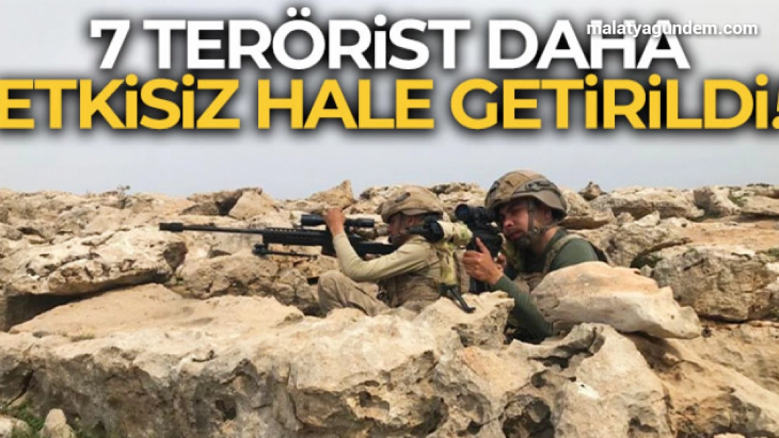 MSB: '7 PKK/YPG'li terörist etkisiz hâle getirildi!'