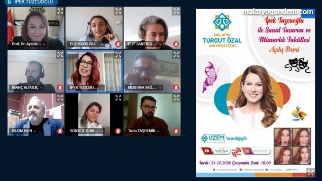 Açılış dersi Sanatçı Tuzcuoğlu'ndan