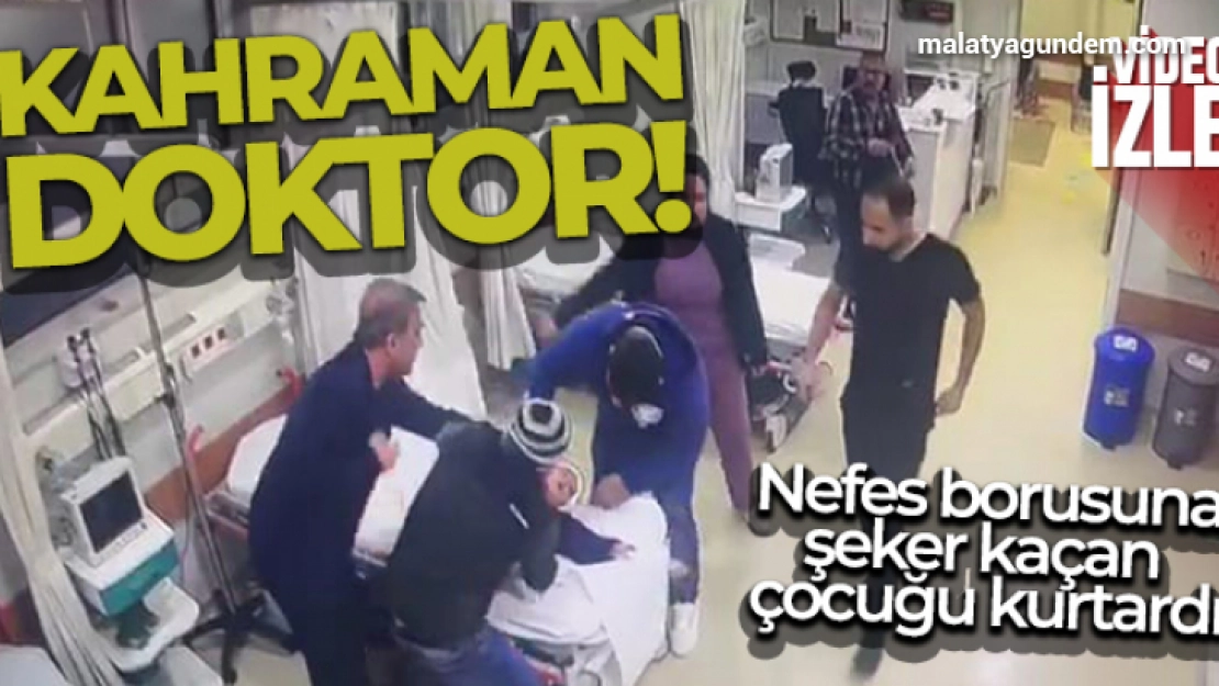 Nefes borusuna şeker kaçan çocuğu başhekim başarılı müdahalesiyle böyle kurtardı