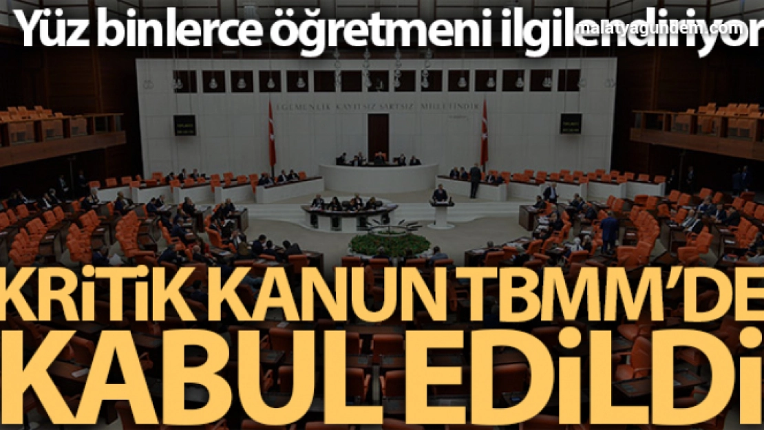 Öğretmenlik Meslek Kanun Teklifi TBMM'de kabul edildi