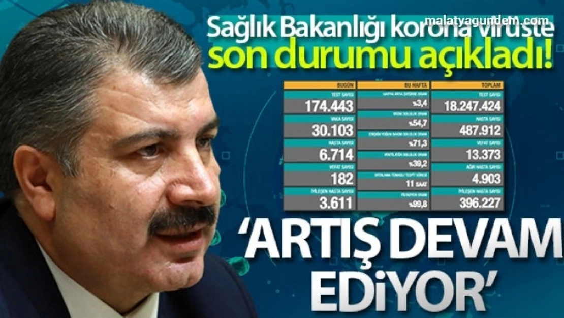 24 saatte 30.103 koronavirüs vakası tespit edildi