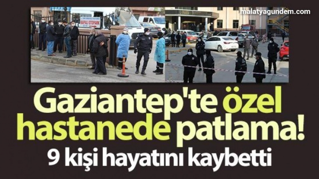 Özel hastanede oksijen tüpü patladı