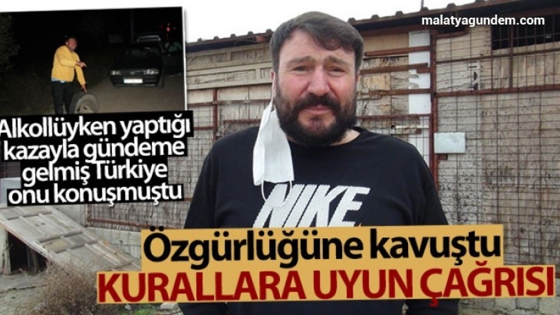 Özgürlüğüne kavuşan Zavadanak Bekir'den kurallara uyun çağrısı