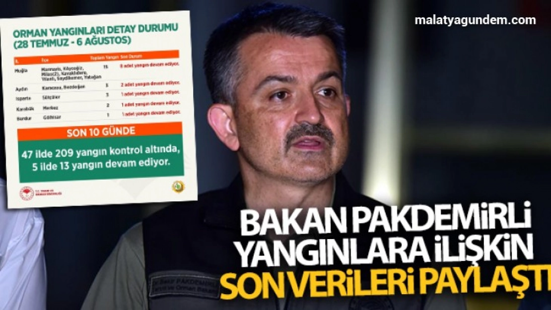 Pakdemirli, orman yangınlarına ilişkin son bilgileri paylaştı!