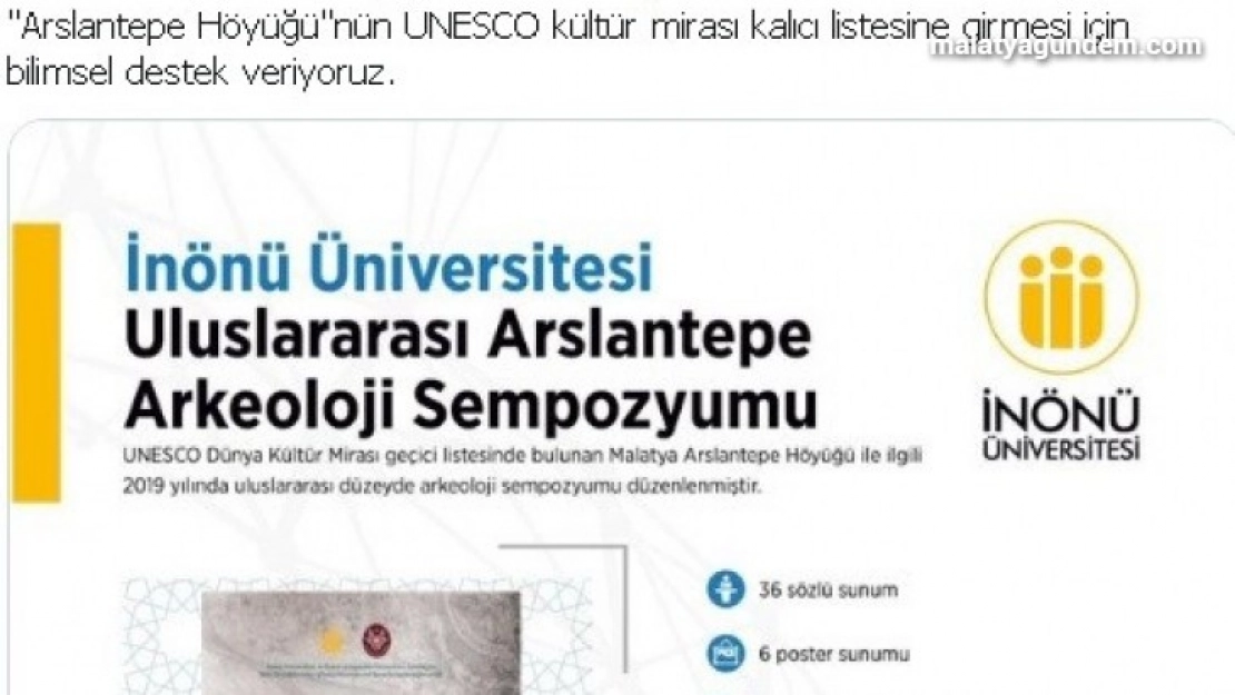 Rektör Kızılay'dan Arslantepe'ye destek