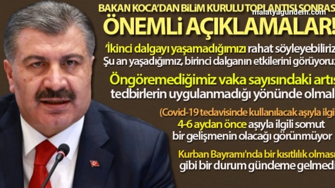 Sağlık Bakanı Fahrettin Koca'dan önemli açıklamalar