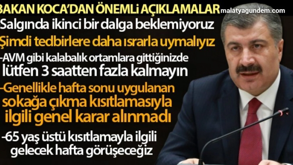 Sağlık Bakanı Fahrettin Koca'dan önemli açıklamalar