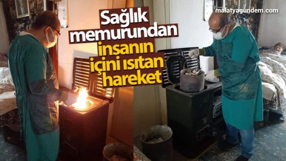 Sağlık memurundan insanın içini ısıtan hareket